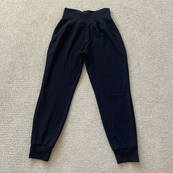 Athleta Salutation Rib Jogger Women’s Sz Medium Black High Rise Stretch Pockets - Picture 10 of 11